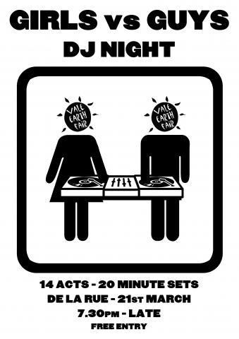 girls vs guys dj night