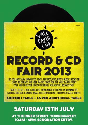 Vale Earth Fair Record & CD Fair Fundraiser